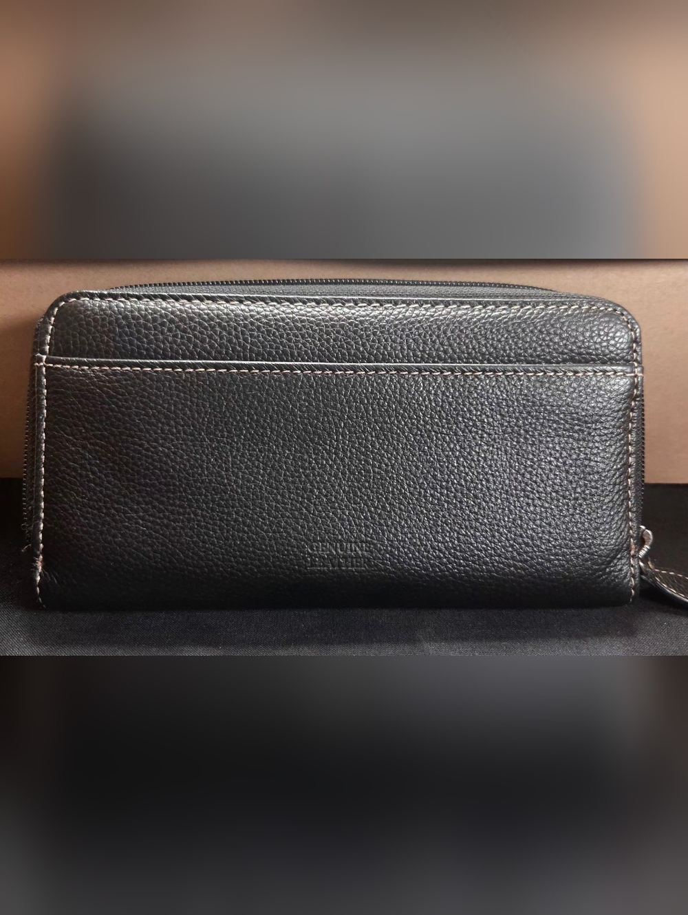 Giani Bernini Black Genuine Leather All-In-One Zip Around Wallet. - Picture 4 of 6